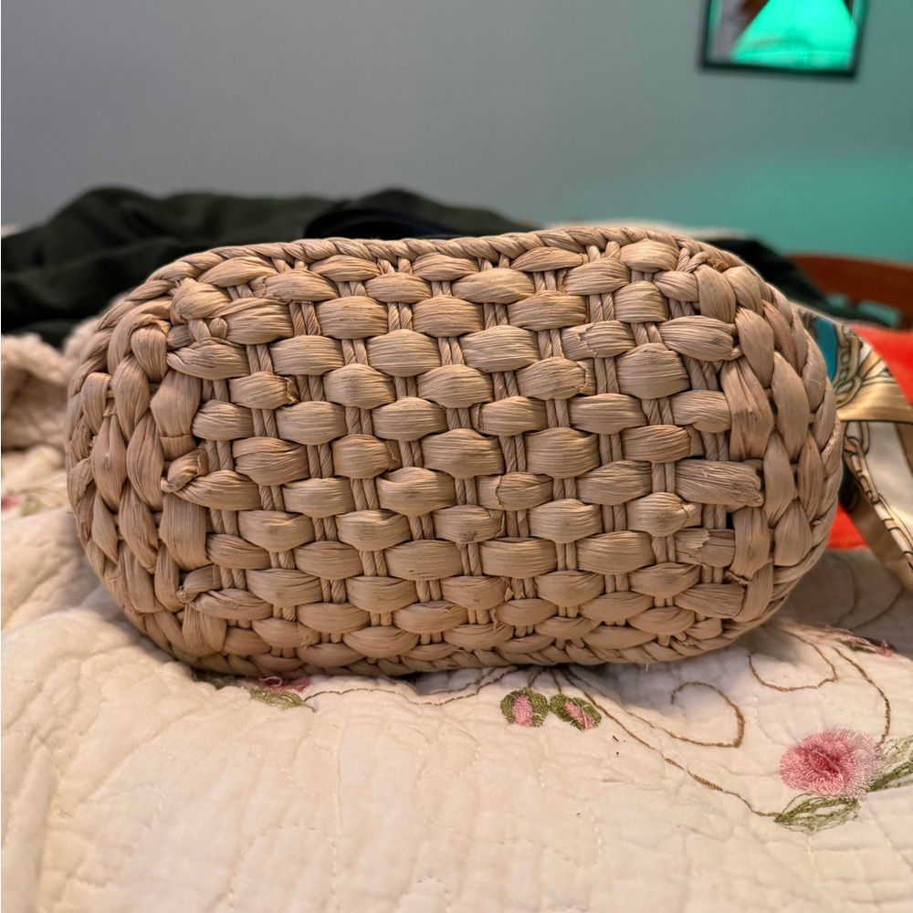 Vintage, black and Tan Brighton brand Woven Shoulder Bag - Picture 9 of 15